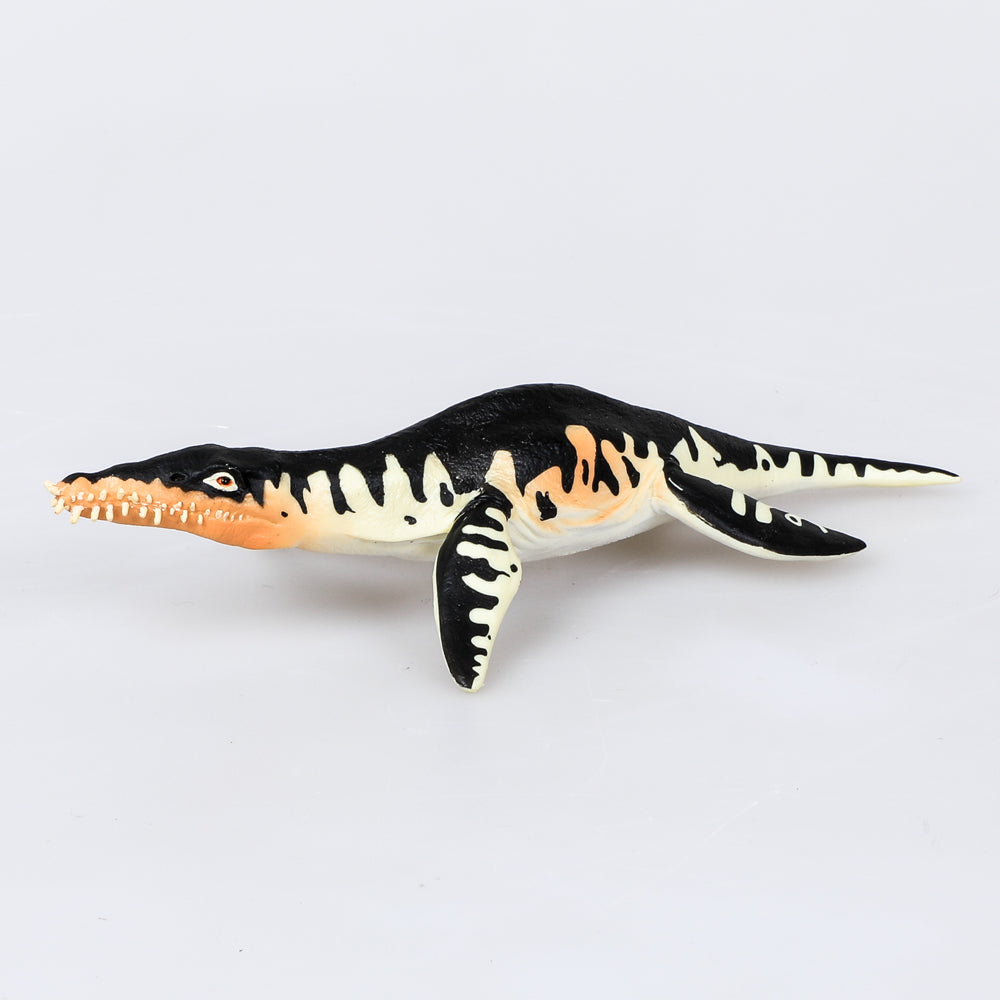 Liopleurodon model dinosaur replica on white background