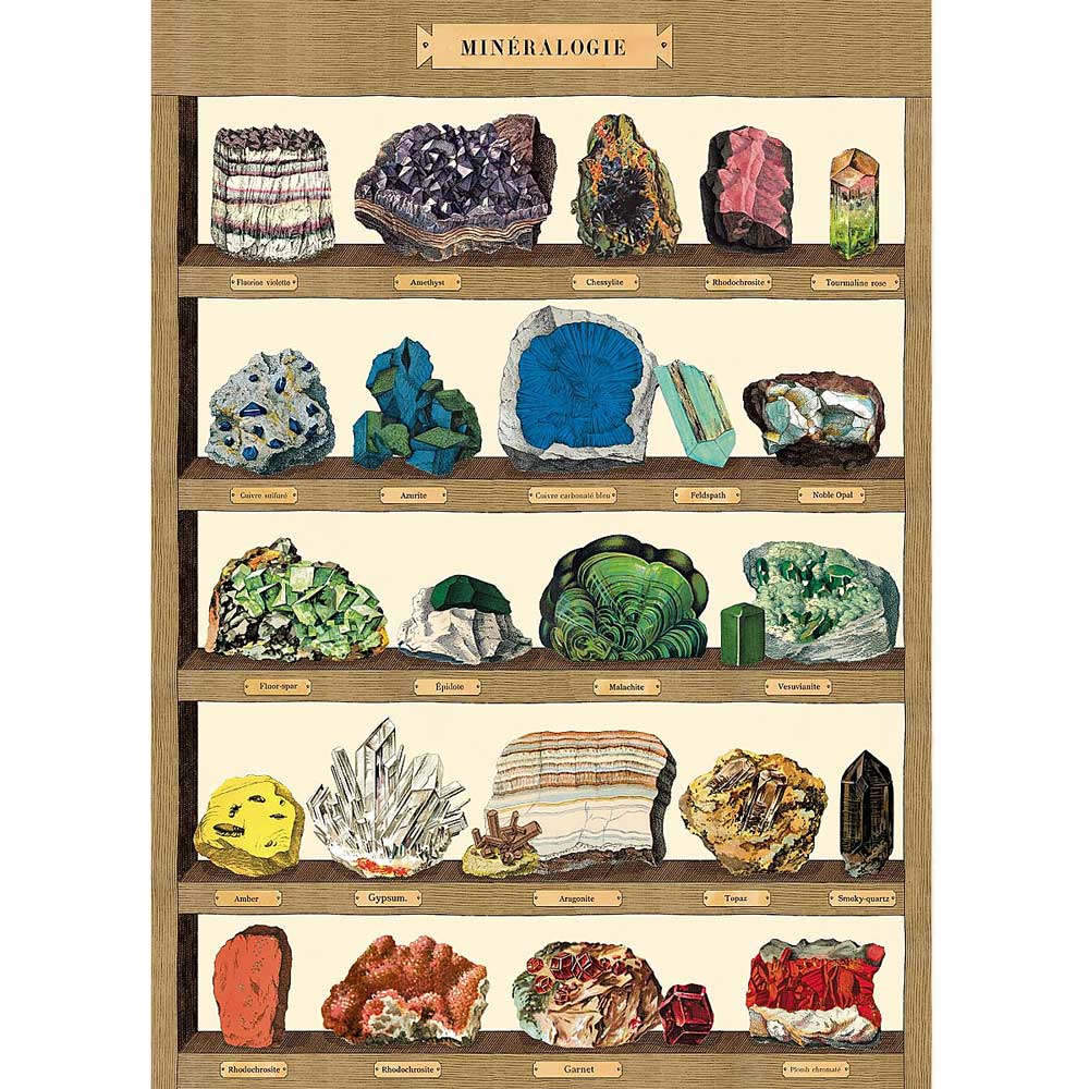 Mineralogy collection vintage artwork poster Australian Museum Shop online