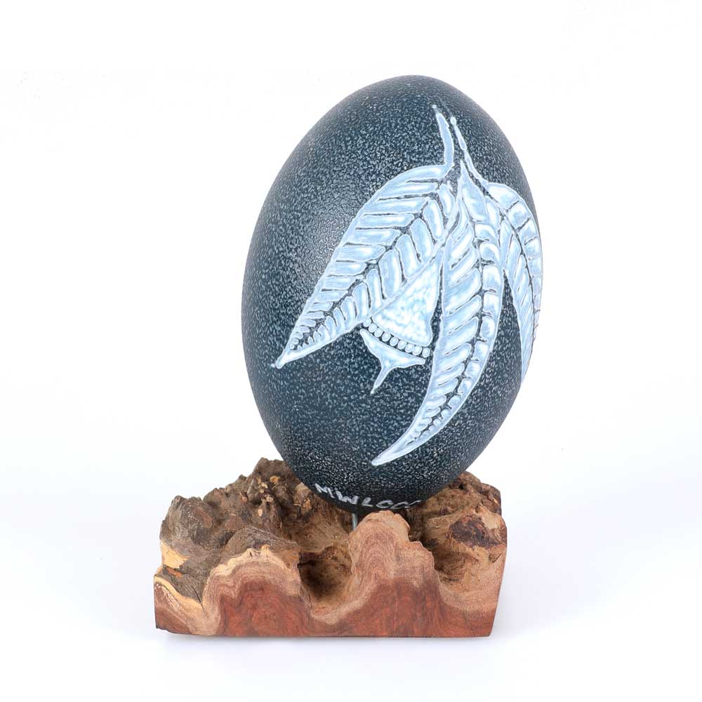 Hand carved emu egg by artist David Doyle. Australian Museum shop online