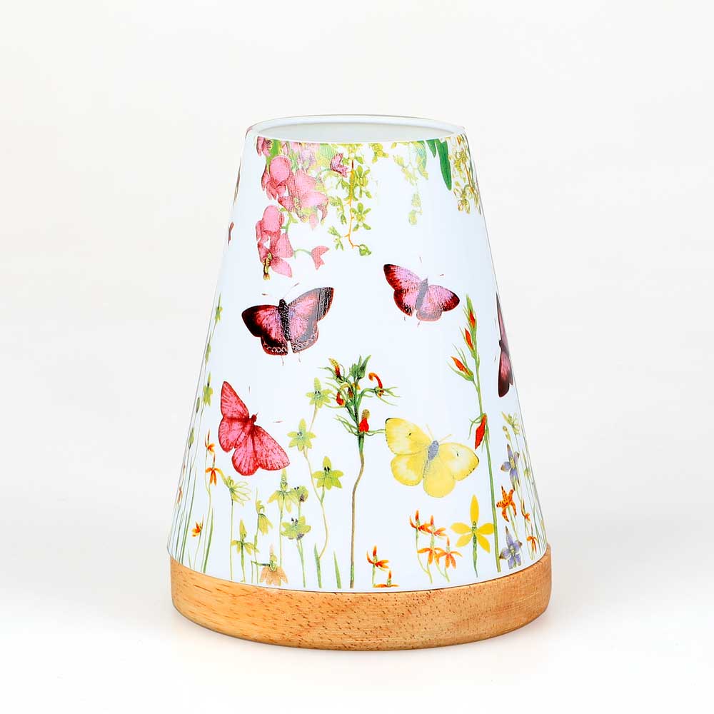 Porcelain tealight candle lantern with wooden base, australian Museum Shop Online